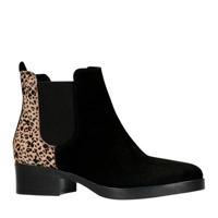 Manfield suède chelsea boots zwart - thumbnail