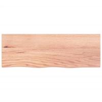 VidaXL Wastafelblad 80x30x(2-6) cm behandeld massief hout lichtbruin - thumbnail