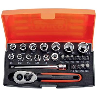 Bahco SL25AF Dopsleutelset 1/4 25-delig