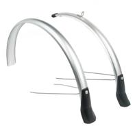 Eurofender Spatbordenset snello 28 inch 46 mm kunststof zilver - thumbnail