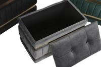 Kruk DKD Home Decor Zwart Gouden Groen Donker grijs Hout MDF 70 x 40 x 43 cm - thumbnail