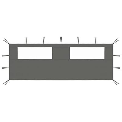 VidaXL Prieelzijwand met ramen 6x2 m antracietkleurig