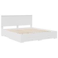 Bedframe met hoofdeinde met lade Wit 180 x 200 cm Bewerkt hout - thumbnail