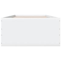 Bedframe bewerkt hout wit 75x190 cm - thumbnail