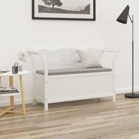 Bankje 107x45x75,5 cm massief vurenhout wit - thumbnail