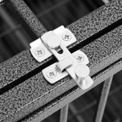 VidaXL Hondenbench met wielen en dak 92x62x106 cm staal