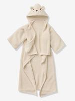 Plaid met mouwen en capuchon Beer ecru - thumbnail