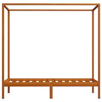 Hemelbedframe massief grenenhout honingbruin 100x200 cm Hemelbedframe massief grenenhout honingbruin 100x200 cm