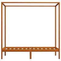 Hemelbedframe massief grenenhout honingbruin 100x200 cm - thumbnail