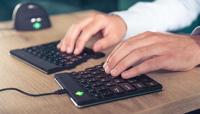 R-GO Tools Split Toetsenbord USB QWERTY, Engels Zwart Flexibel, Ergonomisch - thumbnail