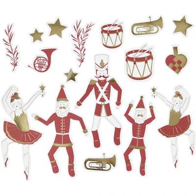 Vivi Gade Labels, afm 2,2x12,5 cm, goud, rood, wit, 57 stuk/ 1 doos