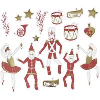 Vivi Gade Labels, afm 2,2x12,5 cm, goud, rood, wit, 57 stuk/ 1 doos - thumbnail