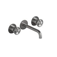 Hotbath Cobber @ Work - Wastafelmengkraan - zonder Waste - Laag - Geborsteld Nikkel - Inbouw - Nikkel - V01 - thumbnail