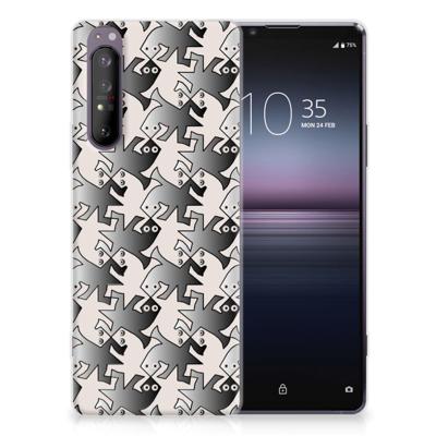 Sony Xperia 1 II TPU Hoesje Salamander Grey Sony Xperia 1 II TPU Hoesje Salamander Grey