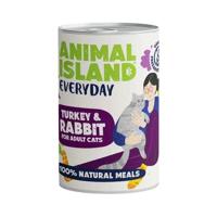ANIMAL ISLAND Everyday Turkey and rabbit - nat kattenvoer - 400g - thumbnail