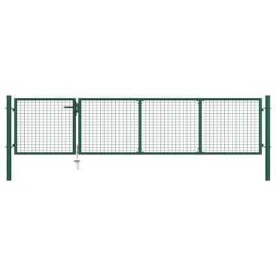 VidaXL Tuinpoort staal 350x75 cm groen