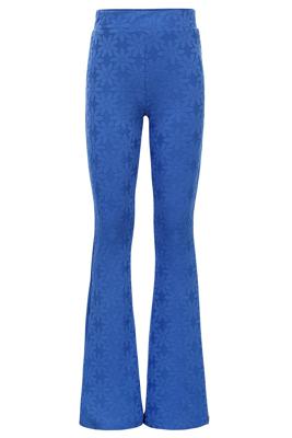 Little Flower Jaquard Flare Pants Kobalt