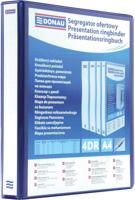 DONAU personaliseerbare ringmap, PP, ft A4, 4 D-ringen van 25 mm, blauw - thumbnail