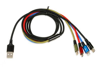 Universele 4-in-1 oplaadkabel I-BOX USB IKUM4W1 - thumbnail