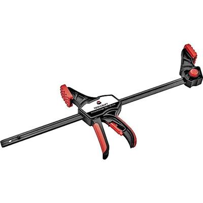 TOOLCRAFT 1672282 Set van 2 eenhandklemmen 300 x 85 mm Spanbreedte (max.):300 mm Afmeting, lengte: 700 mm Afm. werkbereik:85 mm