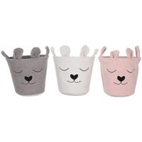 Mand Home ESPRIT Bruin Beige Roze (3 Stuks) - thumbnail