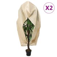 VidaXL Plantenhoezen met ritssluiting 2 st 70 g/m² 1,2x1,8 m - thumbnail
