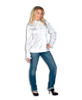 Dames Ruche Blouse Wit - thumbnail