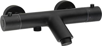 Saqu Essential thermostatische badkraan mat zwart