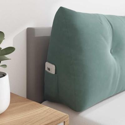 VidaXL Rugkussen zeegroen 100 x 24 x 50 cm fluweel