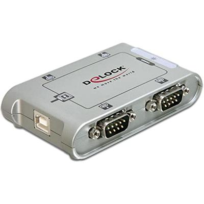 Delock Delock USB 2.0 to 4 port serial HUB - Serieller Adapter 87414 USB-hub 4 poorten USB-A USB 2.0 480 MBit/s Zilver