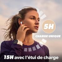 Draadloze oordopjes - T'nb - Exclusiv' - TOUCAN - Inclusief oplaadcase - Bluetooth - Batterijduur van 12 uur - Geel/Oranje - thumbnail