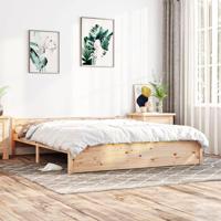 Bedframe zonder matras massief hout 200x200 cm - thumbnail