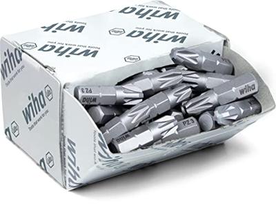 Wiha Bitset Standard 25 mm Pozidriv (PZ3) 50-delig 1/4" C6,3 in grootverpakking - 8058 - 08058