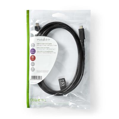 USB 3.2 USB C Male - USB C Male kabel 2 meter USB 3.2 USB C Male - USB C Male kabel 2 meter