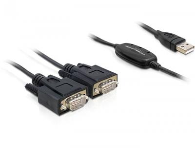 Delock 61886 USB-kabel USB-A stekker, VGA-stekker 9-polig, VGA-stekker 9-polig 1.40 m Zwart Delock 61886 USB-kabel USB-A stekker, VGA-stekker 9-polig, VGA-stekker 9-polig 1.40 m Zwart