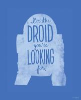 Kunstdruk Star Wars - Silhouette Quotes R2D2 40x50cm - thumbnail