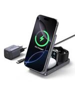 UGREEN W707 3-in-1 15W Magnetic Charger Wireless Charger 15 W Qi-standaard Grijs - thumbnail