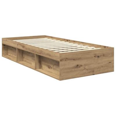 Bedframe Ambachtelijk eiken 90 x 200 cm Massief grenenhout
