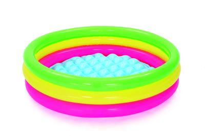 Bestway Opblaasbaar Kinderzwembad 3 Ringen Gewatteerde Bodem 102x25 cm +2 Jaar Tuin 51104 - thumbnail