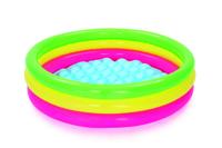 Bestway Opblaasbaar Kinderzwembad 3 Ringen Gewatteerde Bodem 102x25 cm +2 Jaar Tuin 51104 - thumbnail