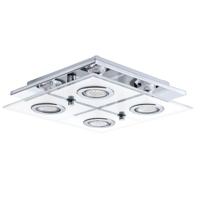 Eglo Led plafondlampCabo Square 4x3w - 3000K - 29cm chroom - 30931 - thumbnail