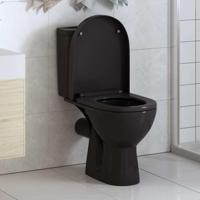 VidaXL Toiletbril soft-close met quick-release ontwerp zwart - thumbnail