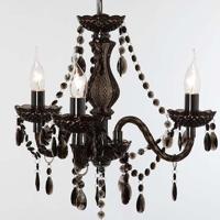 Trio KroonluchterLuster Crystal 40cm 3-lichts zwart transparant - R11073002 - thumbnail