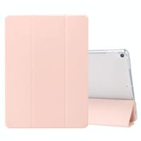Voor iPad Air (2019)/Pro 10.5 (2017) 3-opvouwbare elektrisch geperste huidtextuur horizontale flip schokbestendige transparante TPU + PU lederen behui - thumbnail