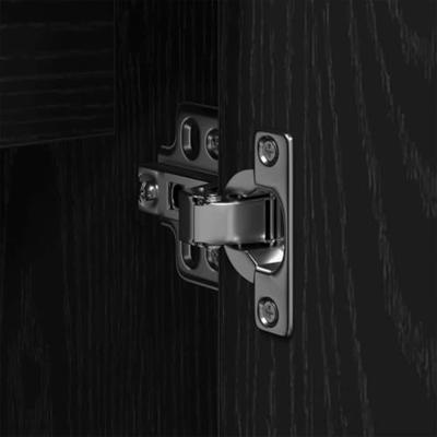 Badkamermeubelset Wandgemonteerd 2 pcs Zwart Bewerkt hout