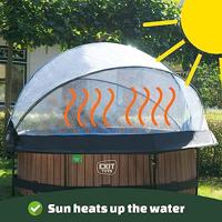 EXIT rond zwembad ø450x122cm met filter- en warmtepomp + zandfilter (Kleur: bruin) - thumbnail