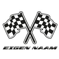Formule 1 vlaggen, Eigen naam - Muursticker - thumbnail
