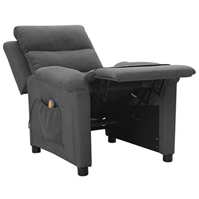 Massagestoel stof donkergrijs - thumbnail