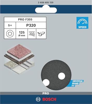 Bosch Accessories Best for Stone 2608605120 Excenterschuurpapier Met klittenband, Geperforeerd Korrelgrootte (num) 320 (Ø) 125 mm 5 stuk(s) - thumbnail