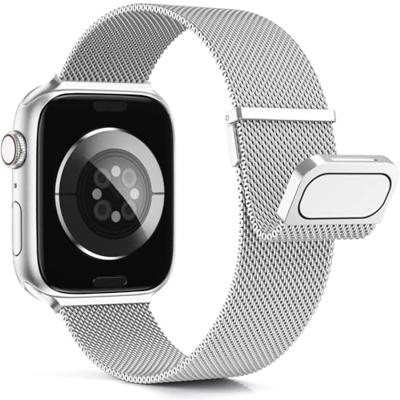 Milanese band - Zilver - Extra sterke magneet - Geschikt voor Apple Watch 38mm / 40mm / 41mm / 42mm Milanese band - Zilver - Extra sterke magneet - Geschikt voor Apple Watch 38mm / 40mm / 41mm / 42mm